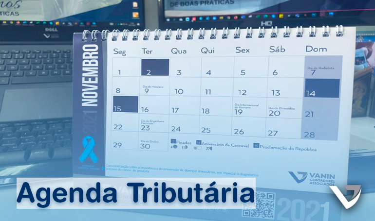 Agenda Tributária Novembro 2021 